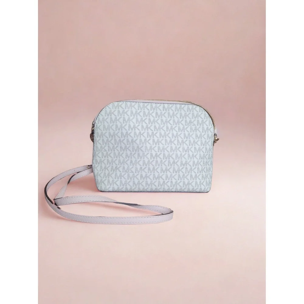 Michael Kors Jet‎ Set Travel Leather Crossbody Dome Handbag Purse Pink - Picture 2 of 5